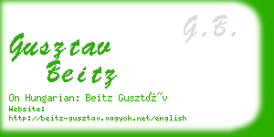 gusztav beitz business card